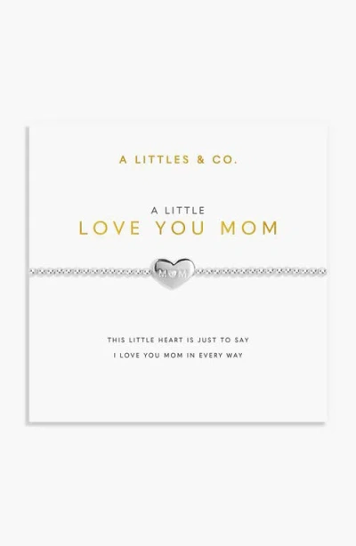 A Littles & Co. A Littles & Co A Little 'love You Mom' Bracelet In Metallic