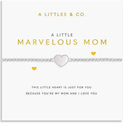 A Littles & Co. A Littles & Co A Little 'marvelous Mom' Bracelet In Silver