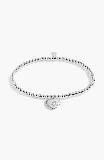 A Littles & Co. A Littles & Co A Little 'pets Leave Pawprints On Our Hearts' Bracelet In Silver Plating In Metallic