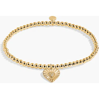 A Littles & Co. A Littles & Co A Little 'positivity' Bracelet In Gold-tone Plating