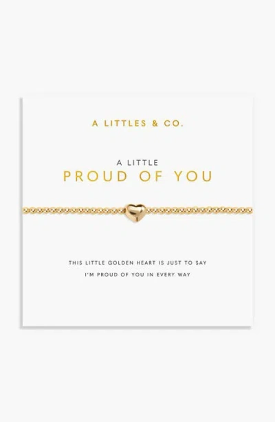 A Littles & Co. A Littles & Co A Little 'proud Of You' Bracelet In Gold
