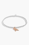 A Littles & Co. A Littles & Co A Little 'red Cardinal' Bracelet In Silver Plating