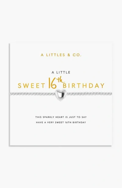 A Littles & Co. A Littles & Co A Little 'sweet 16th' Bracelet In Silver