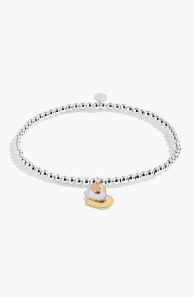 A Littles & Co. A Littles & Co A Little 'three Generations' Bracelet In Silver, Gold-tone, And Rose Gold-tone Platin