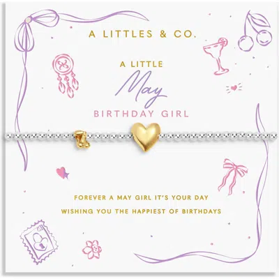 A Littles & Co. Birth Month A Little Bracelet In Gray