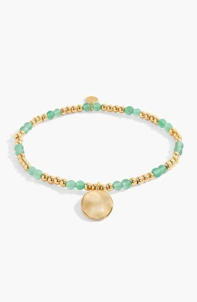 A Littles & Co. A Littles & Co Birthstone A Little August Bracelet In Gold