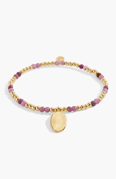 A Littles & Co. A Littles & Co Birthstone A Little October Bracelet In Gold