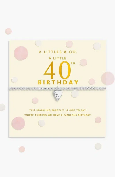 A Littles & Co. A Littles & Co Confetti A Little '40th Birthday' Bracelet In Metallic