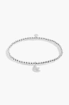 A Littles & Co. A Littles & Co Confetti A Little 'love You To The Moon And Back' Bracelet In Silver Plating In Silver