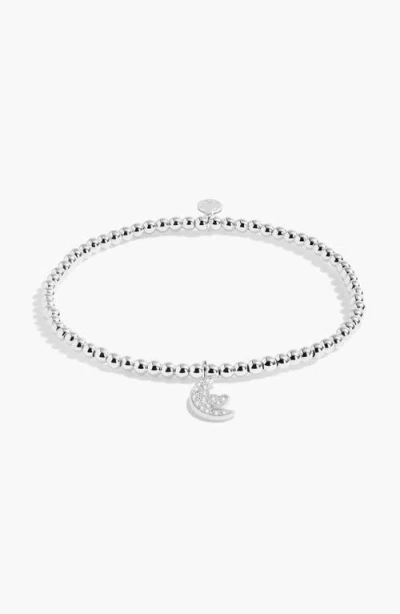A Littles & Co. A Littles & Co Confetti A Little 'love You To The Moon And Back' Bracelet In Silver Plating
