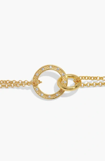 A Littles & Co. A Littles & Co Evermore Linked Circles Bracelet In Gold-tone Plating