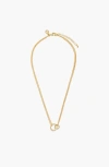 A Littles & Co. A Littles & Co Evermore Linked Circles Necklace In Gold-tone Plating In Gold