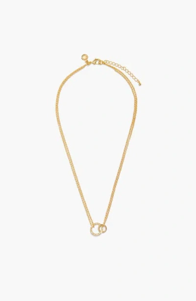 A Littles & Co. A Littles & Co Evermore Linked Circles Necklace In Gold-tone Plating