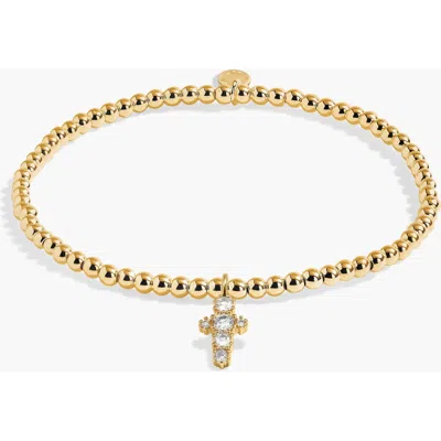 A Littles & Co. A Littles & Co Faith A Little 'blessing' Bracelet In Gold-tone Plating