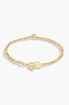 A Littles & Co. A Littles & Co Forever Yours 'perfect Paw Print' Bracelet In Gold-tone Plating