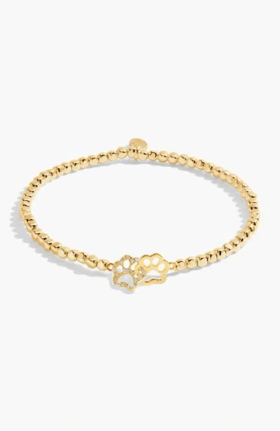 A Littles & Co. A Littles & Co Forever Yours 'perfect Paw Print' Bracelet In Gold-tone Plating