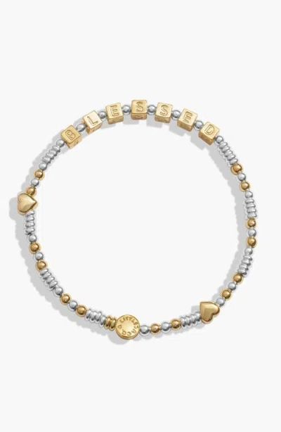 A Littles & Co. A Littles & Co Happy Little Moments 'birthday Blessings' Bracelet In Silver And Gold-tone Plating