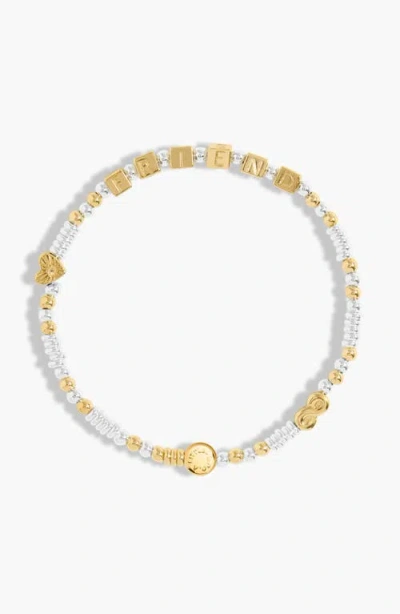 A Littles & Co. A Littles & Co Happy Little Moments 'friend' Bracelet In Gold-tone Plating