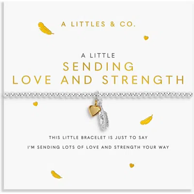 A Littles & Co. A Littles & Co Remembrance A Little 'sending Love And Strength' Bracelet In Silver