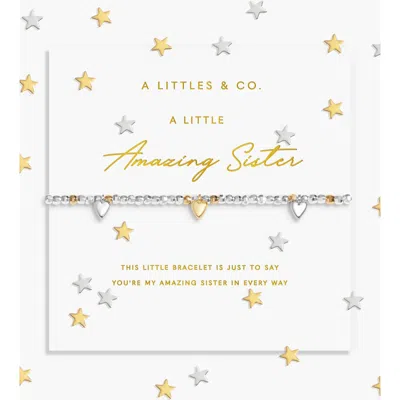 A Littles & Co. A Littles & Co Sparkle Confetti A Little 'amazing Sister' Bracelet In Mixed