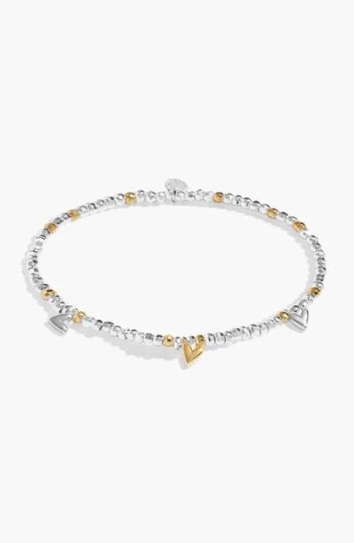 A Littles & Co. A Littles & Co Sparkle Confetti A Little 'love And Wishes' Bracelet In Silver And Gold-tone Plating