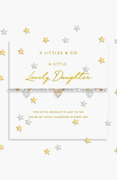 A Littles & Co. A Littles & Co Sparkle Confetti A Little 'lovely Daughter' Bracelet In Mixed