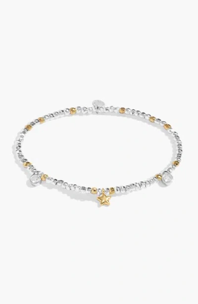 A Littles & Co. A Littles & Co Sparkle Confetti A Little 'one In A Million' Bracelet In Silver And Gold-tone Plating