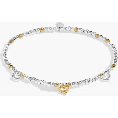 A Littles & Co. A Littles & Co Sparkle Confetti A Little 'wonderful Mom' Bracelet In Silver And Gold-tone Plating