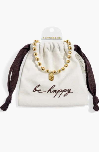A Littles & Co. A Littles & Co Words To Treasure 'be Happy' Bracelet In Multi