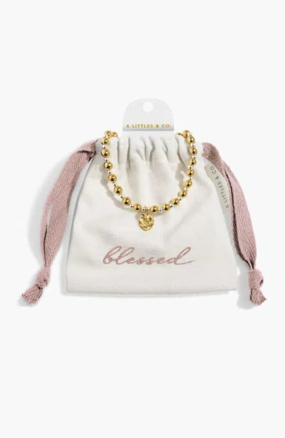 A Littles & Co. A Littles & Co Words To Treasure 'blessed' Bracelet In Mixed