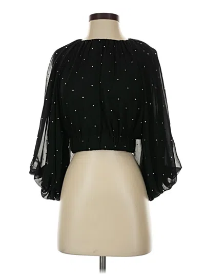 Pre-owned A Loves A 3/4 Sleeve Blouse In Black