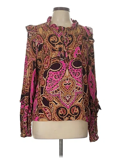 Pre-owned A Loves A Long Sleeve Blouse In Pink