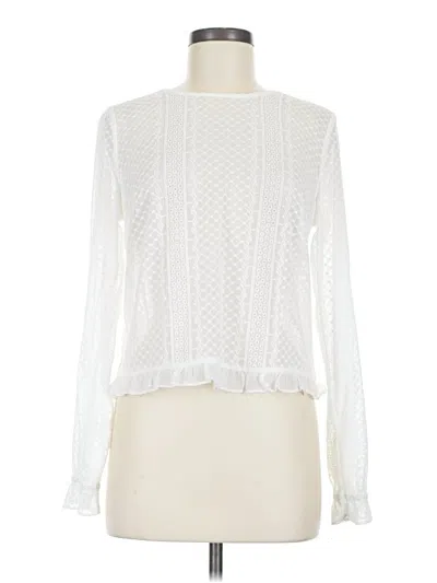 Pre-owned A Loves A Long Sleeve Blouse In White