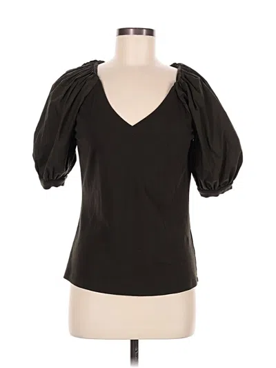 Pre-owned A Loves A Short Sleeve Top Black Sweetheart Neckline Tops