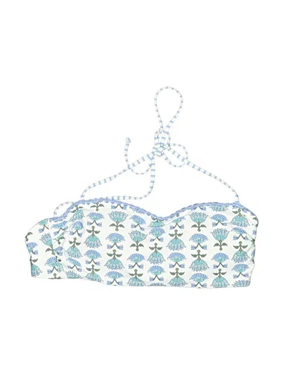 Pre-owned A Loves A Swimsuit Top Blue Print Pattern Swimwear