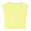 A Neon Yellow Quilted Crop Top In Yellow