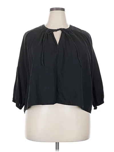 Pre-owned A New Day 3/4 Sleeve Blouse In Black