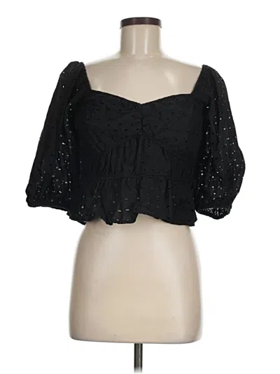 Pre-owned A New Day 3/4 Sleeve Blouse In Black