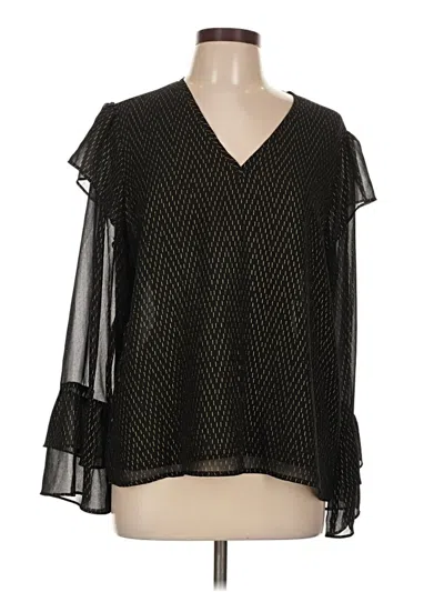Pre-owned A New Day 3/4 Sleeve Blouse In Black