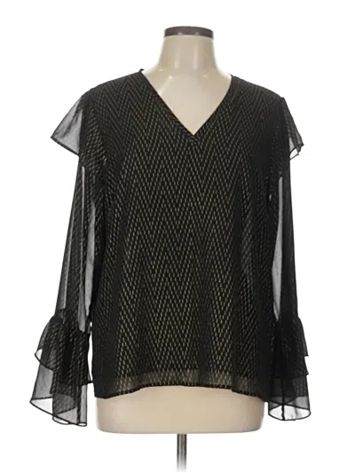 Pre-owned A New Day 3/4 Sleeve Blouse In Black