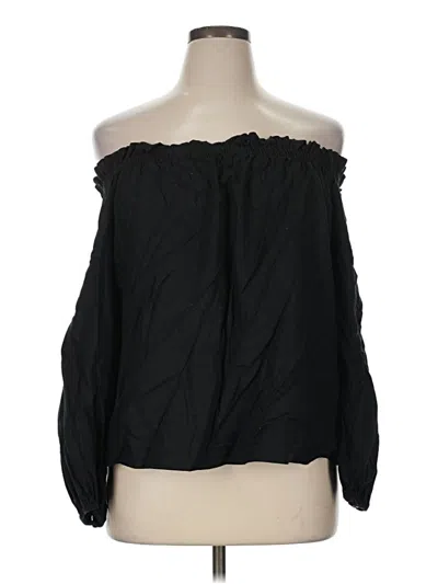 Pre-owned A New Day 3/4 Sleeve Blouse In Black