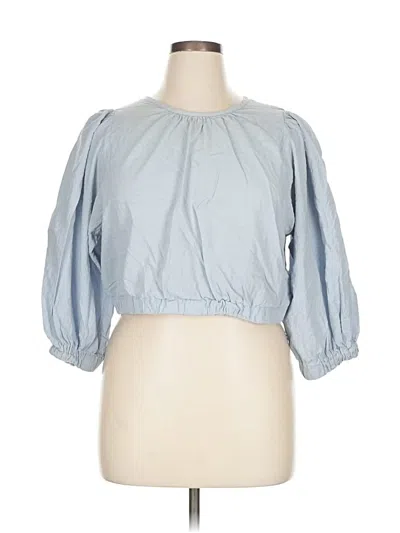 Pre-owned A New Day 3/4 Sleeve Blouse In Blue