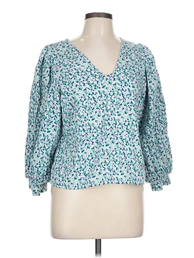 Pre-owned A New Day 3/4 Sleeve Blouse In Blue