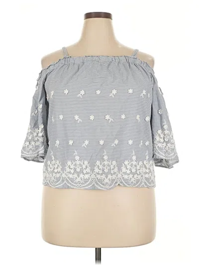 Pre-owned A New Day 3/4 Sleeve Blouse In Blue