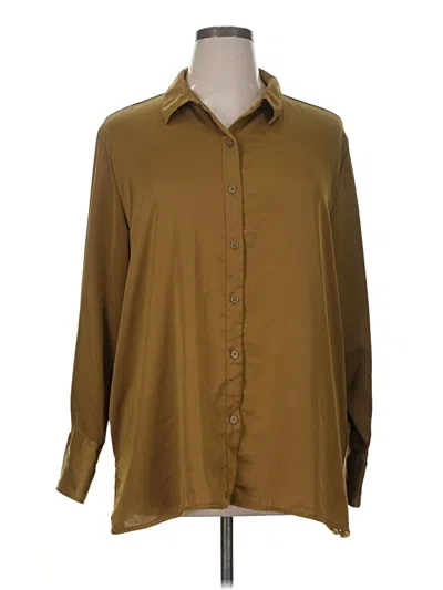 Pre-owned A New Day 3/4 Sleeve Blouse In Brown
