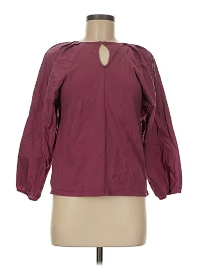 Pre-owned A New Day 3/4 Sleeve Blouse In Burgundy
