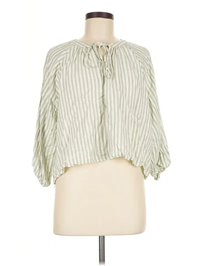 Pre-owned A New Day 3/4 Sleeve Blouse In Green