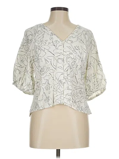 Pre-owned A New Day 3/4 Sleeve Blouse In Ivory