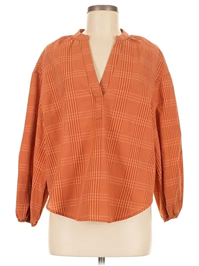 Pre-owned A New Day 3/4 Sleeve Blouse In Orange