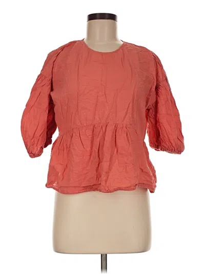 Pre-owned A New Day 3/4 Sleeve Blouse In Orange